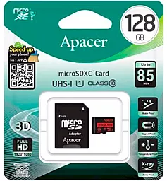 Карта пам'яті Apacer microSDXC 128GB UHS-I Class 10 + SD-adapter (AP128GMCSX10U5-RA) - мініатюра 3