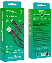 Кабель Ridea RC-ST74 StablePro USB-A - micro USB 15w 3a 1м cableBlack - миниатюра 5
