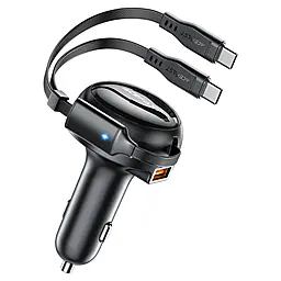 Автомобільний зарядний пристрій AceFast B13 53w PPS PD USB-A port car charger + 2xUSB-C cable black - фото Автомобільний зарядний пристрій AceFast B13 53w PPS PD USB-A port car charger + 2xUSB-C cable black