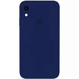 {"ru": "Чехол", "uk": "Чохол"} Silicone Case Full Camera Square для Apple iPhone XR  Dark blue
