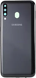 Задняя крышка корпуса Samsung Galaxy M30 2019 M305 со стеклом камеры Original Black - фото Задняя крышка корпуса Samsung Galaxy M30 2019 M305 со стеклом камеры Original Black