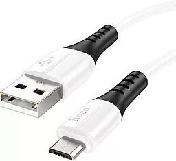 Кабель USB Hoco X82 Silicone micro USB Cable White - миниатюра 2
