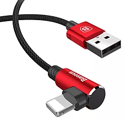 Кабель Baseus MVP Elbow USB-A - Lightning 12w 2.4a 1м cable Red (CALMVP-09) - мініатюра 2 Кабель Baseus MVP Elbow USB-A - Lightning 12w 2.4a 1м cable Red (CALMVP-09) - мініатюра 2
