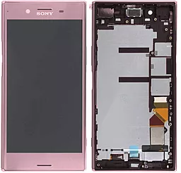 Дисплей Sony Xperia XZ Premium (G8141, G8142, SO-04K, SO-04J) с тачскрином и рамкой, оригинал, Pink - фото Дисплей Sony Xperia XZ Premium (G8141, G8142, SO-04K, SO-04J) с тачскрином и рамкой, оригинал, Pink