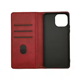 Чехол-книжка 1TOUCH Premium для Xiaomi Mi 11 Lite (Dark Red) - миниатюра 2