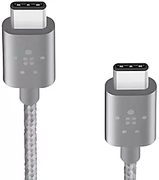USB Кабель Belkin Mixit Metallic 0.15M USB Type-C - Type-C Cable Grey (F2CU041bt06INGY)