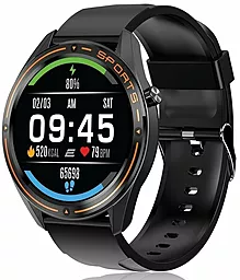 Смарт-годинник 2E Motion GT 46 mm Black-Orange (2E-CWW20BKOR) - фото Смарт-годинник 2E Motion GT 46 mm Black-Orange (2E-CWW20BKOR)