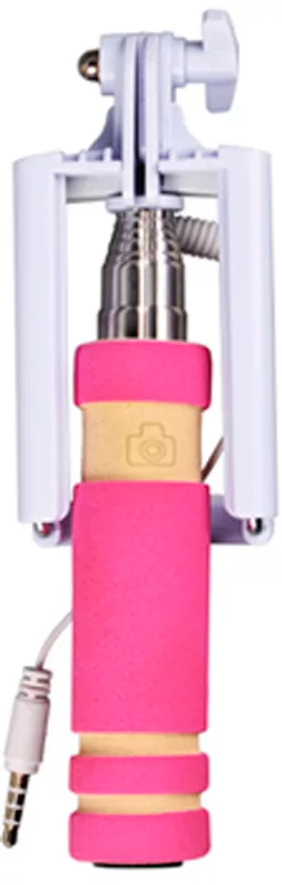 Моноподы, селфи-палки TOTO Mini+Jack 3.5 mm cable Pink - фото 1
