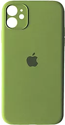 Чехол Silicone Case Full Camera для Apple iPhone 12 Green - фото Чехол Silicone Case Full Camera для Apple iPhone 12 Green
