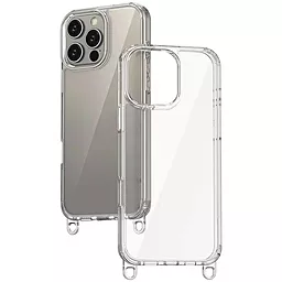 Чехол Epik Clear Case with Strap для Apple iPhone 13 Pro Light Pink - миниатюра 6 Чехол Epik Clear Case with Strap для Apple iPhone 13 Pro Light Pink - миниатюра 6