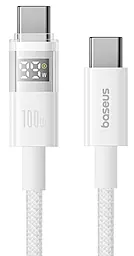 Кабель Baseus Display 2 USB Type-C - Type-C 100w 5a 2м PD cable White (P10382702211-01)