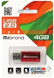 Флешка Mibrand Cougar 4GB USB 2.0 (MI2.0/CU4P1R) Red - миниатюра 2