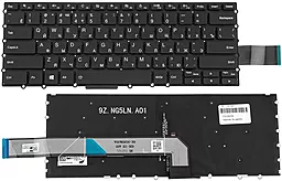 Клавиатура для ноутбука Lenovo 14w Gen 2 с подсветкой клавиш без рамки Original Black