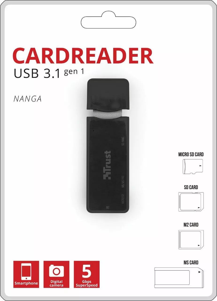 Картридер Trust Nanga USB 3.1 Cardreader (21935) - фото 5