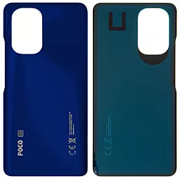 Задняя крышка корпуса Xiaomi Poco F3 / Redmi K40 с логотипом "Poco" Blue