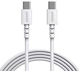 Кабель USB PD Anker Powerline Select+ 1.8M USB Type-C - Type-C Cable White (A8033H21)