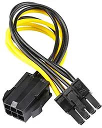 Кабель (шлейф) EasyLife 6pin - 8pin 0.17м чёрный - фото Кабель (шлейф) EasyLife 6pin - 8pin 0.17м чёрный