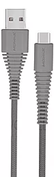 Кабель Momax Tough Link USB-A - Type-C 12w 2.4a 1.2м cable Grey (DTA5a) - фото Кабель Momax Tough Link USB-A - Type-C 12w 2.4a 1.2м cable Grey (DTA5a)