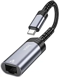 Сетевая карта Hoco UA26 USB Type-C - RJ45 1000Mbps 0.12м серый