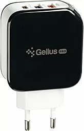 Сетевое зарядное устройство с быстрой зарядкой Gelius GP-HC07 Pro Voltag 18w QC3.0 2xUSB-A/USB-C ports car charger black/white