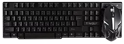 Комплект (клавиатура+мышка) TWolf TF200 Black - фото Комплект (клавиатура+мышка) TWolf TF200 Black