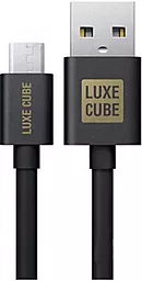 Кабель Luxe Cube USB-A - micro USB 15w 3a 2м cable Black