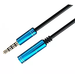 Аудіо подовжувач Maxxter AUX mini Jack 3.5 мм M/F 1 м Cable blue (A-3434-1m)