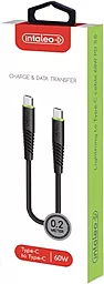 USB PD Кабель Intaleo CBFLEXTT0 60W 2.4A 0.2M USB Type-C - Type-C Cable Black (1283126559495) - мініатюра 5