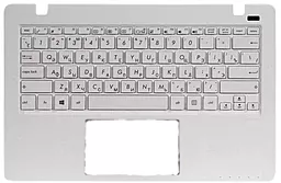 Клавіатура для ноутбуку Asus S200 X201 X202 series Keyboard + передня панель 0KNB0-1120RU00 біла