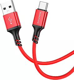 Кабель Borofone BX83 Famous USB-A - Type-C 15w 3a 1м cable Red - мініатюра 3