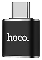 OTG-переходник Hoco UA5 с Type-C на USB 2.0 Black - миниатюра 2