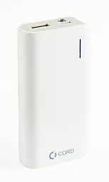 Повербанк Cord D-002 5200 mAh White/Grey - фото Повербанк Cord D-002 5200 mAh White/Grey