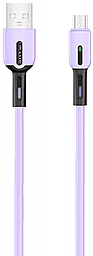 Кабель Usams U51 Silicone USB-A - micro USB 10w 1м cable Purple (US-SJ432) - фото Кабель Usams U51 Silicone USB-A - micro USB 10w 1м cable Purple (US-SJ432)