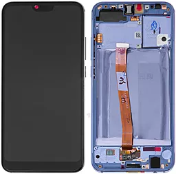 Дисплей Huawei Honor 10 (со шлейфом сканера отпечатка) (COL-AL10, COL-L29, COL-L19, COL-TL10) с тачскрином и рамкой, оригинал, Gray