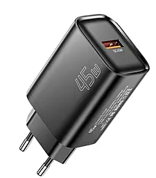 Мережевий зарядний пристрій Essager Flash 45w QC3.0 USB-A fast charger Black (ECT45W-RPB01-Z) - фото Мережевий зарядний пристрій Essager Flash 45w QC3.0 USB-A fast charger Black (ECT45W-RPB01-Z)