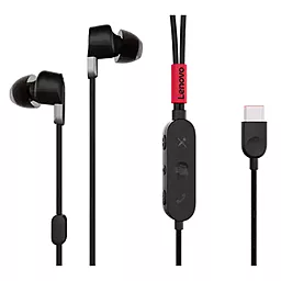 Наушники Lenovo Go USB-C ANC earphone Black - миниатюра 3