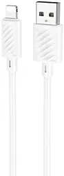 Кабель Hoco X88 Gratified USB-A - Lightning 12w 2.4a 1м cable White - фото Кабель Hoco X88 Gratified USB-A - Lightning 12w 2.4a 1м cable White