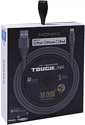 Кабель Momax DL8 USB-A - Lightning 12w 2.4a 1.2м cable Gray - миниатюра 4 Кабель Momax DL8 USB-A - Lightning 12w 2.4a 1.2м cable Gray - миниатюра 4