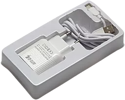 Сетевое зарядное устройство EasyLife 2.4a 2USB-A ports home charger white - миниатюра 3