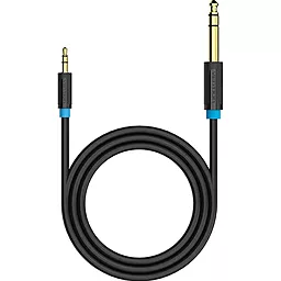 Аудіо кабель Vention Jack 6.35mm - mini Jack 3.5mm M/M 1.5м cable black (BABBG) - мініатюра 3