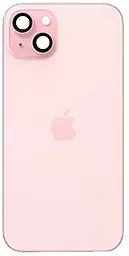 Задняя крышка корпуса Apple iPhone 15 Plus со стеклом камеры Pink - фото Задняя крышка корпуса Apple iPhone 15 Plus со стеклом камеры Pink
