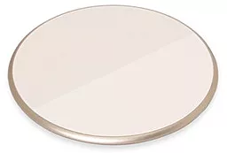Бездротовий (індукційний) зарядний пристрій швидкої QI зарядки Qitech Slim Pad Premium Glass Gold (QT-Slim2gl)