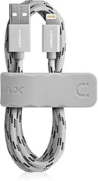Кабель USB Momax Elit Link Lightning Cable Woven Braid 2.4A Silver (DDMMFILFPS) - миниатюра 2