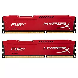 Оперативна пам'ять Kingston DDR3 16Gb (2x8GB) 1866 MHz HyperX Fury Red (HX318C10FRK2/16)