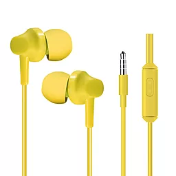 Навушники HeyDr H-97 Wired Earphones Yellow - фото Навушники HeyDr H-97 Wired Earphones Yellow