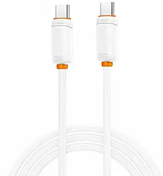 Кабель XO NB-Q302B USB Type-C - Type-C 60w 3a 1м PD cable White - фото Кабель XO NB-Q302B USB Type-C - Type-C 60w 3a 1м PD cable White