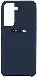 Чехол Epik Silicone Cover (AAA) Samsung G991 Galaxy S21 Midnight Blue