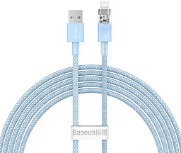 Кабель Baseus Explorer Series USB-A - Lightning 12w 2.4a 2м cable Blue (CATS010103) - фото Кабель Baseus Explorer Series USB-A - Lightning 12w 2.4a 2м cable Blue (CATS010103)