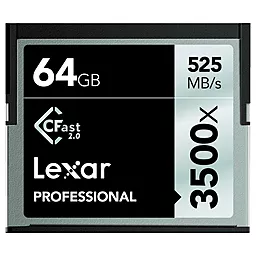 Карта пам'яті Lexar Compact Flash 64GB CFast 2.0 Professional 3500X (LC64GCRBEU3500)