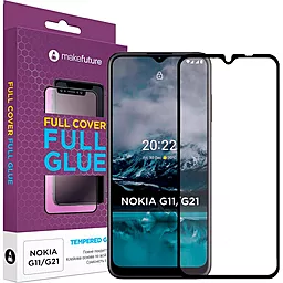 Защитное стекло MAKE Full Cover Full Glue для Nokia G11/G21 Clear (MGF-NG11/G21)